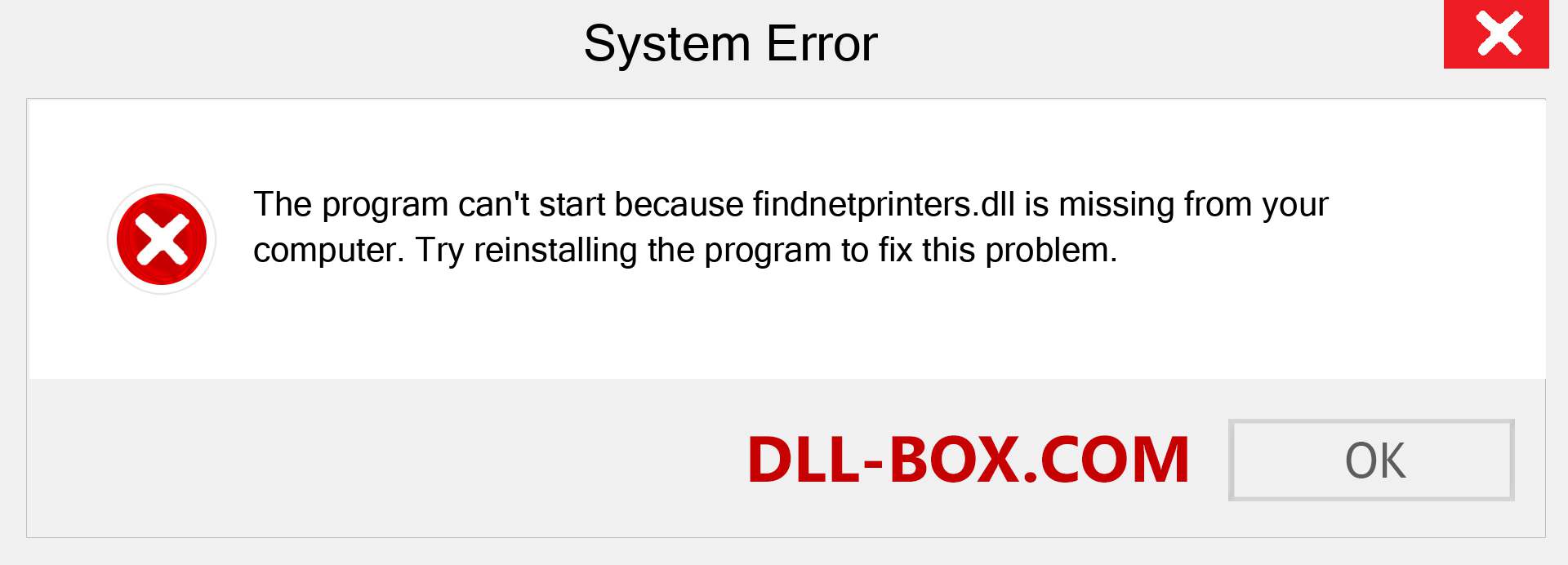  findnetprinters.dll file is missing?. Download for Windows 7, 8, 10 - Fix  findnetprinters dll Missing Error on Windows, photos, images